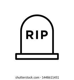 Tombstone icon vector design template