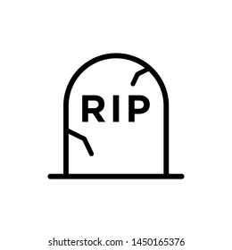 Tombstone icon vector design template