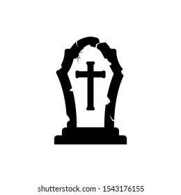 Tombstone icon vector design template