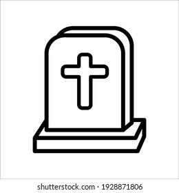 Tombstone Icon Vector Design Template