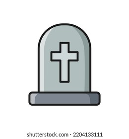 plantilla de diseño vectorial de icono de lápida