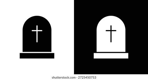Gráficos de Vector de iconos de lápida. signo de Vector lleno, ilustración de símbolo.