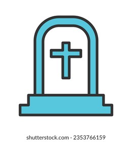 Tombstone icon vector illustration on trendy design
