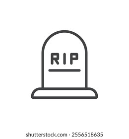 Tombstone icon Vector logo outline