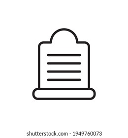 Tombstone icon in vector. Logotype