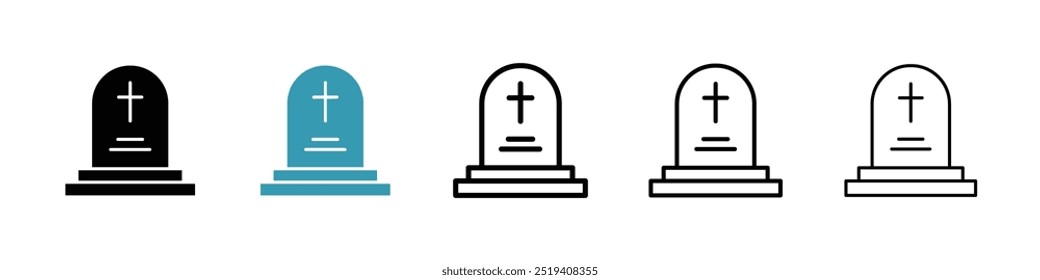 Tombstone-Symbol, Vektorsymbol-Set. EPS 10