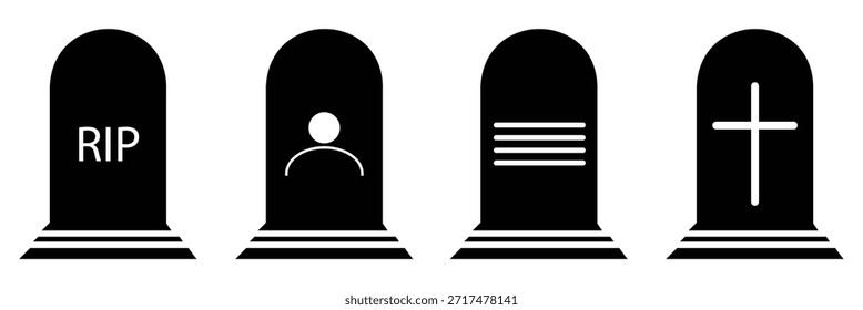 Tombstone Icon Vector Symbol Design Illustration eps10