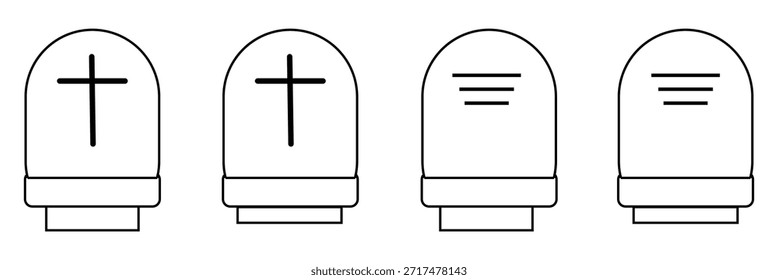 Tombstone Icon Vector Symbol Design Illustration eps10
