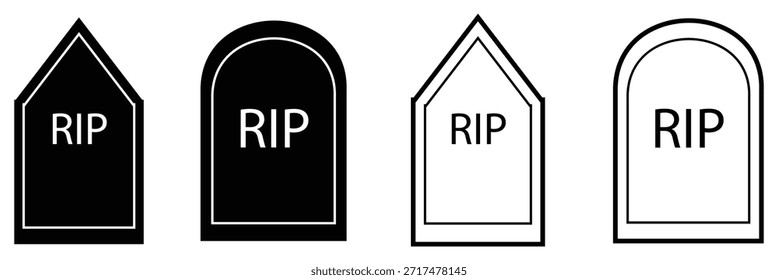 Tombstone Icon Vector Symbol Design Illustration eps10