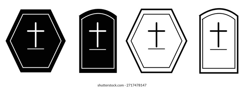 Tombstone Icon Vector Symbol Design Illustration eps10