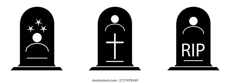 Tombstone Icon Vector Symbol Design Illustration eps10