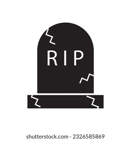 tombstone icon vector template illustration logo design