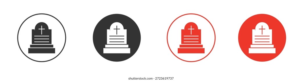 Icono de lápida. diseño de Vector de Web