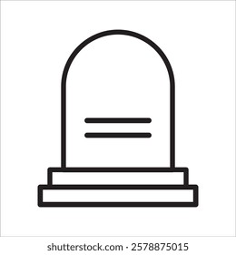 tombstone icon with white background