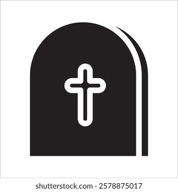 tombstone icon with white background