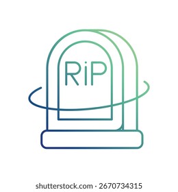 Icono de lápida con fondo blanco Vector Ilustración de stock