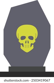 Tombstone Illustration and Icon for Halloween and Graveyard-Themed Designs