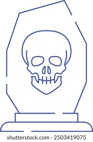 Tombstone Illustration and Icon for Halloween and Graveyard-Themed Designs