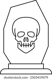 Tombstone Illustration and Icon for Halloween and Graveyard-Themed Designs