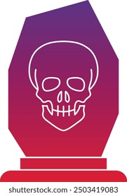 Tombstone Illustration and Icon for Halloween and Graveyard-Themed Designs