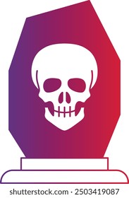 Tombstone Illustration and Icon for Halloween and Graveyard-Themed Designs
