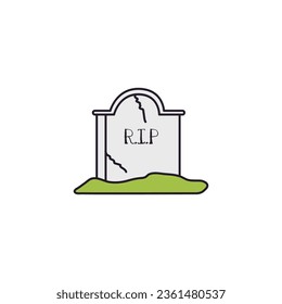 Tombstone illustration for web, promotion, etc