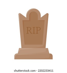 Tombstone isolated on white background