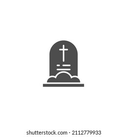 Tombstone line icon, filled vector sign, linear style pictogram isolated on white. Symbol, logo illustration. Editable stroke