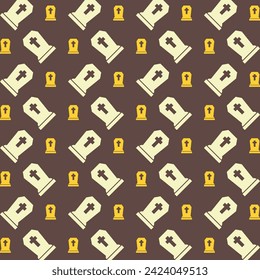 Tombstone multicolor trendy repeating pattern design vector illustration