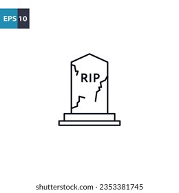 Tombstone outline icon Vector illustration