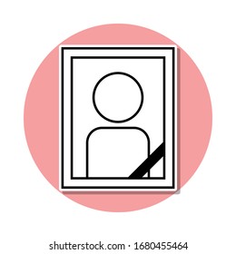 tombstone picture sticker icon. Simple thin line, outline vector of Death icons for ui and ux, website or mobile application