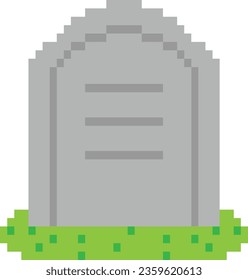 Imagen vectorial de arte Pixel de lápida o arte clip