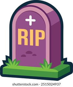 Tombstone with Rip vector illustration
