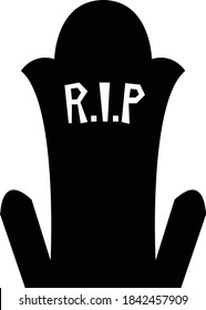 tombstone silhouette vector good for illustration assets