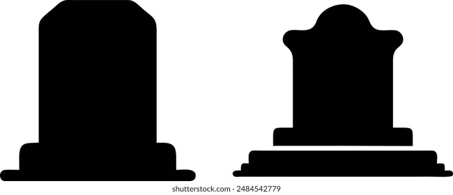 tombstone silhouette. Vector illustration for graphic design, logos, websites, and social media.