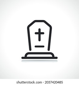 tombstone thin line icon isolated vector design
