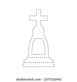 Tombstone tracing worksheet for kids