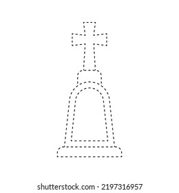 Tombstone tracing worksheet for kids