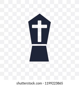 Tombstone transparent icon. Tombstone symbol design from Religion collection. Simple element vector illustration on transparent background.