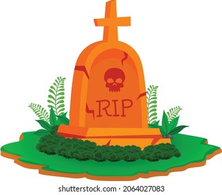 Tombstone vector art and illustration