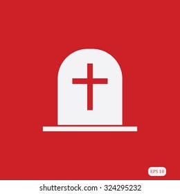 Tombstone vector icon. Grave icon.