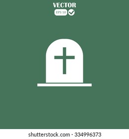 Tombstone vector icon. Grave icon.
