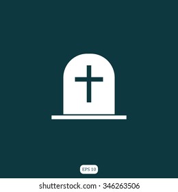 Tombstone vector icon. Grave icon.