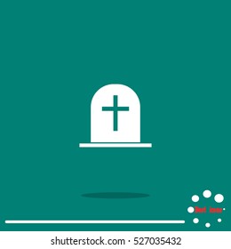 Tombstone vector icon. Grave icon.
