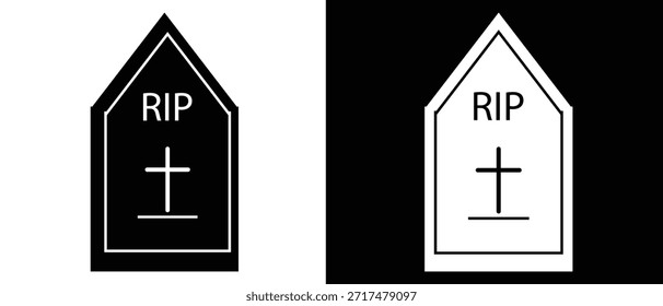 tombstone vector icon halloween eps 10