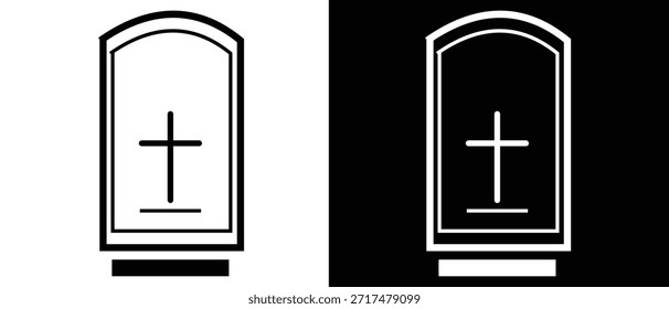 tombstone vector icon halloween eps 10