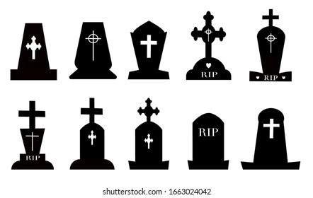 Tombstone vector icon isolated on white background, vector icon for mobile and computer graphic design