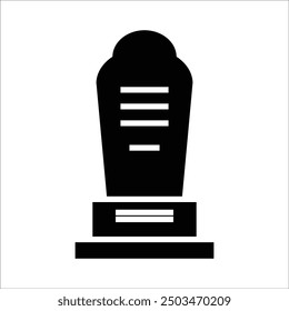 tombstone vector icon line template