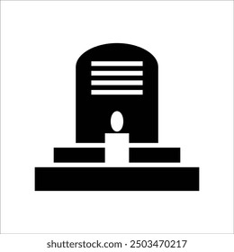 tombstone vector icon line template