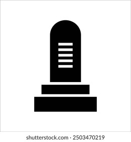 tombstone vector icon line template